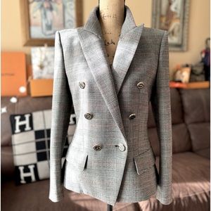 Alexandre Vauthier glen plaid double-breasted blazer